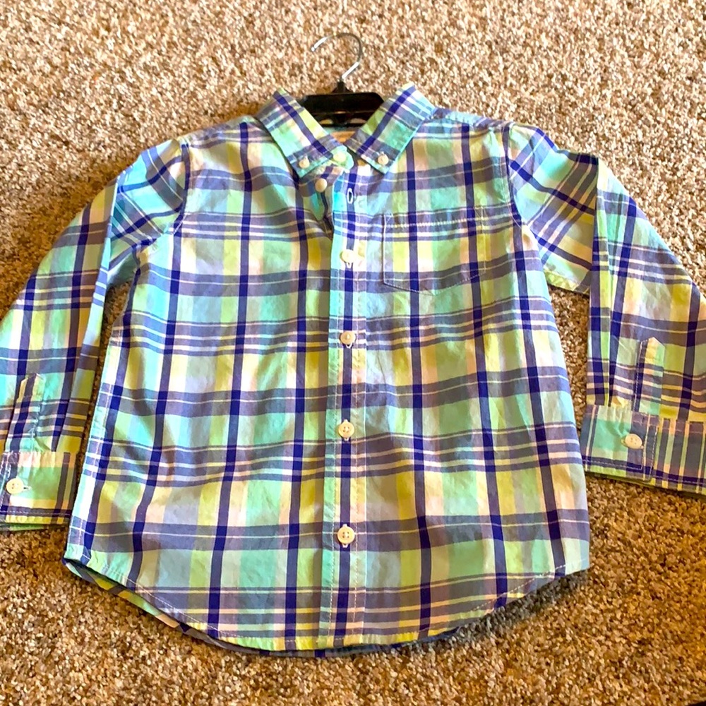 Boys Plaid Button Up